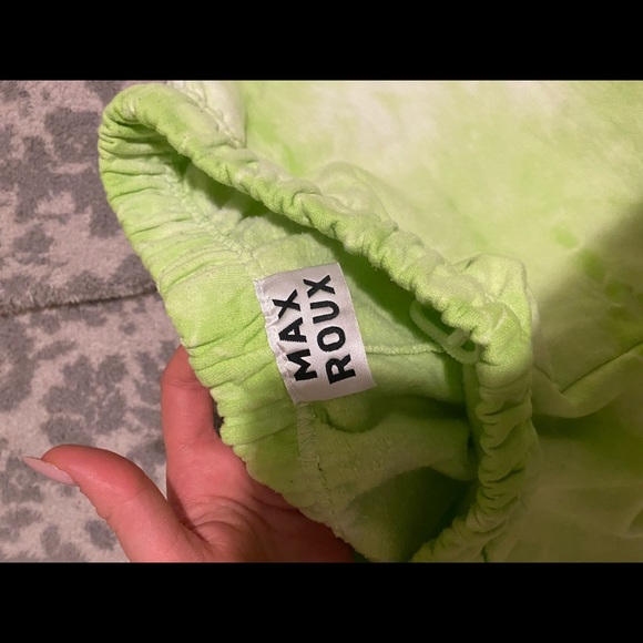 Lime green Tie dye sweat pants - Picture 4 of 4